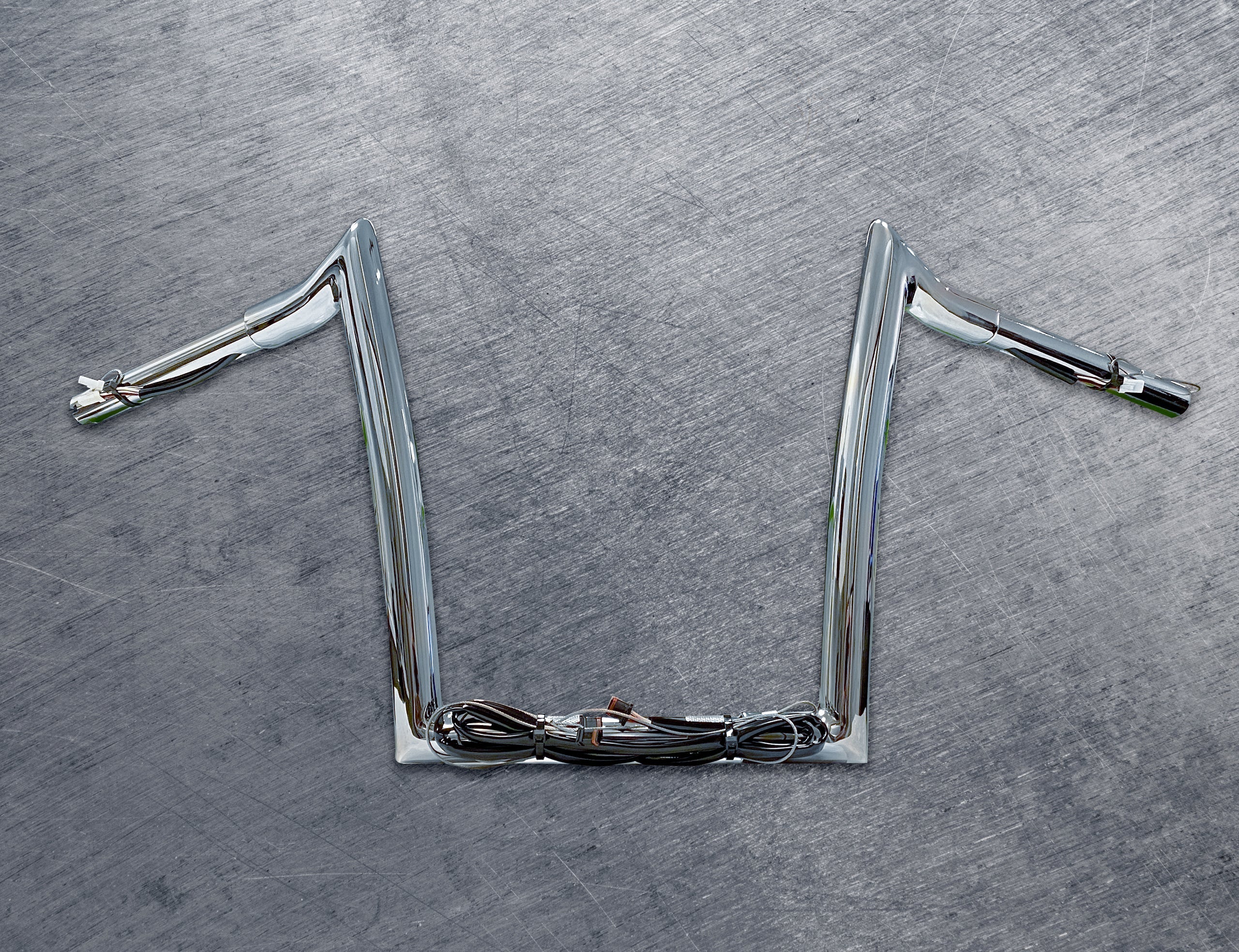 100% Plug In Ready 1 1/4 Road Glide Meathook Apes  2015-2023 (Classic Chrome) - Image 3