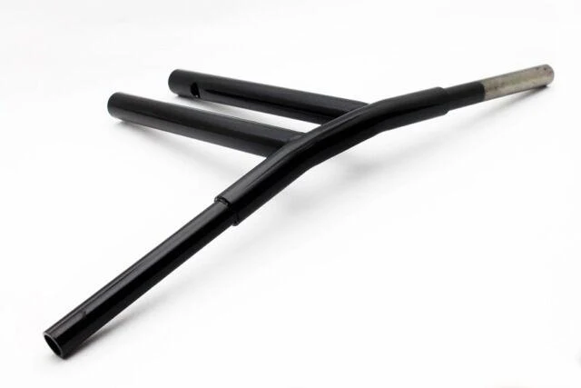 Club Style T-Bar, 1 1/4 Diameter, 12 Inch Rise (Gloss Black) - Image 5
