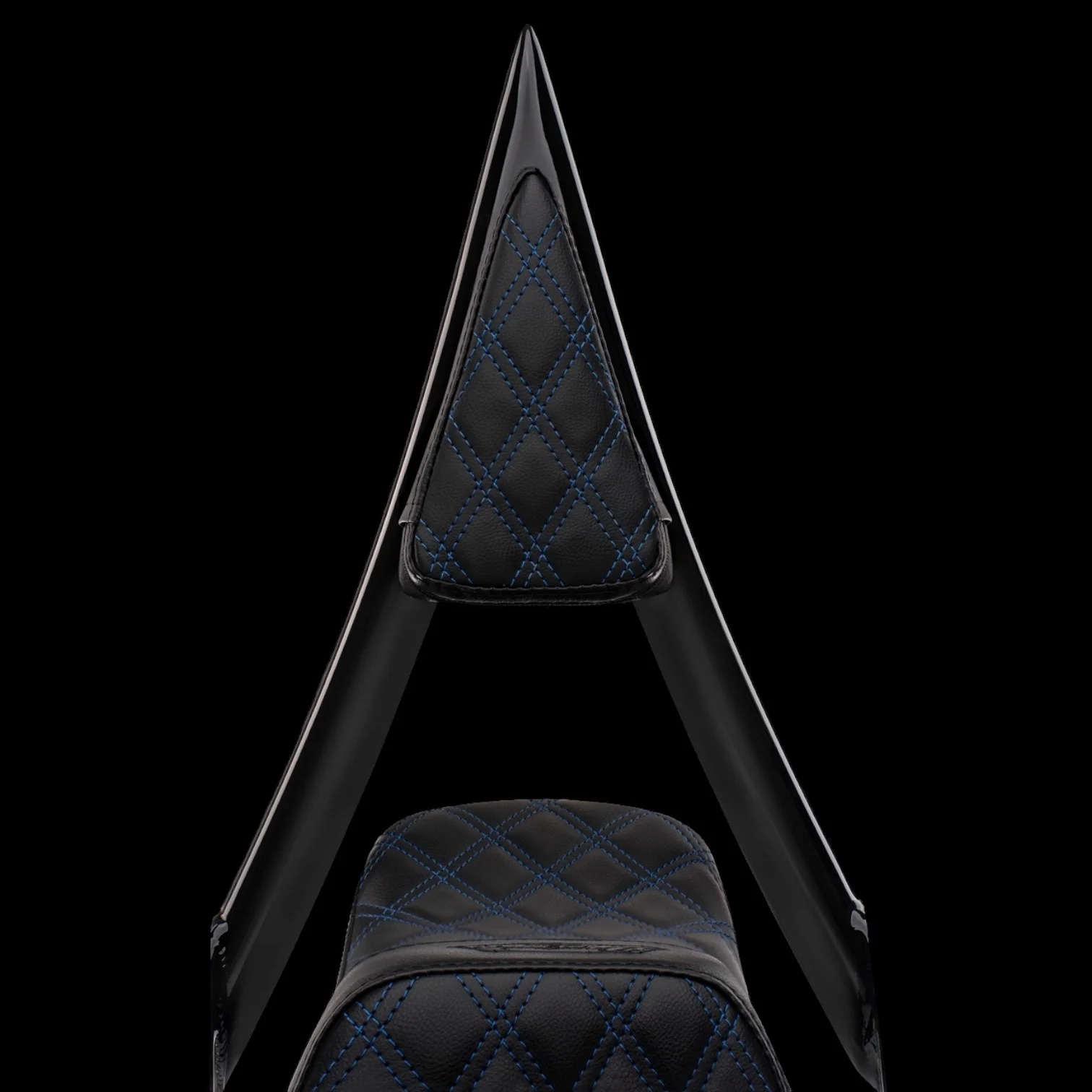 Standard Reach Double Diamond 2-Up Saddle & Diablo Sissy Bar Combo with 100% Matching Backrest Pad for 2009-2023 Touring Models - Image 8