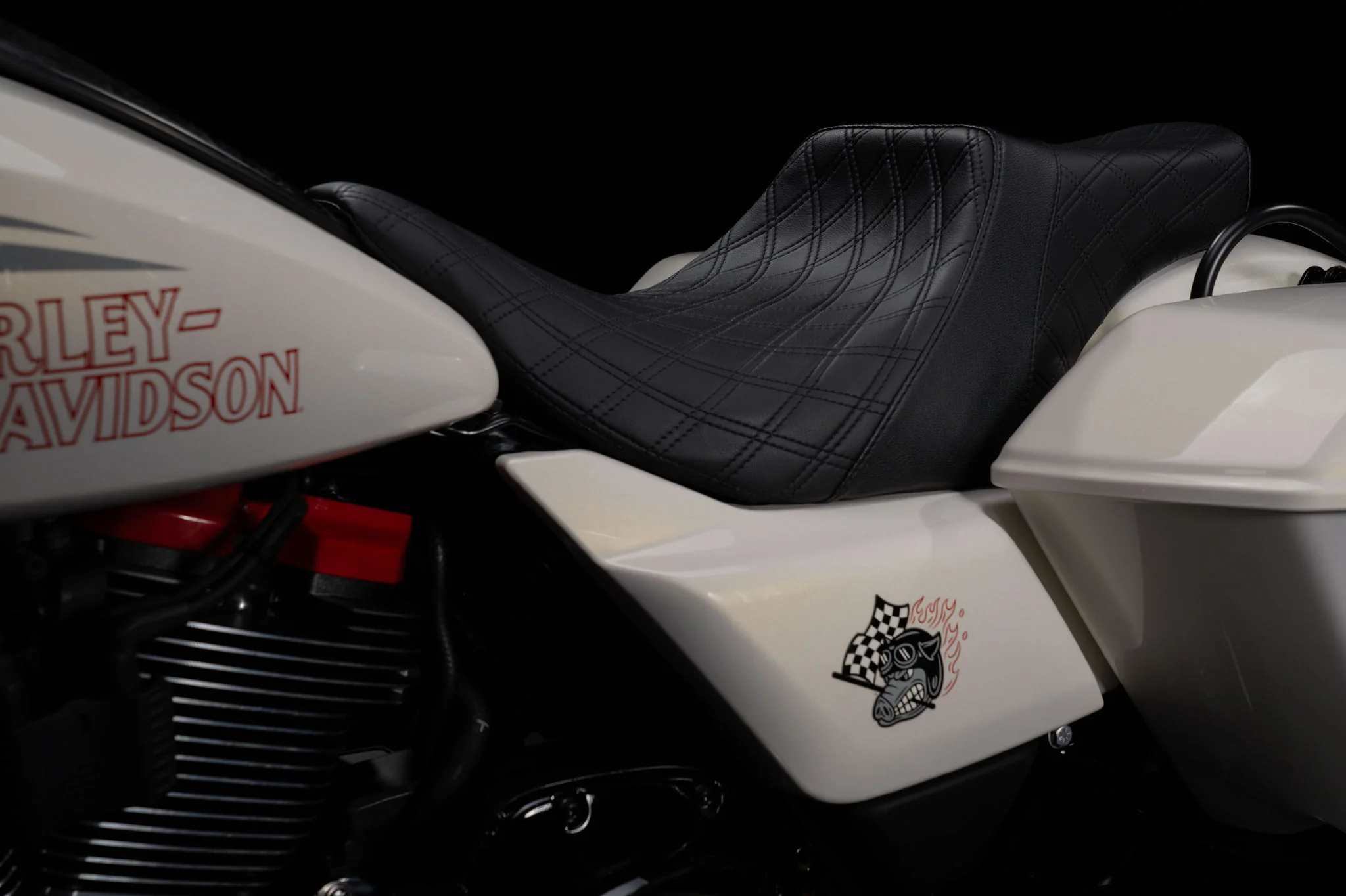 Standard Reach Double Diamond Stealth-Grip™ Premium 2-Up Saddle for the 2024-2026 Street Glide - Image 6